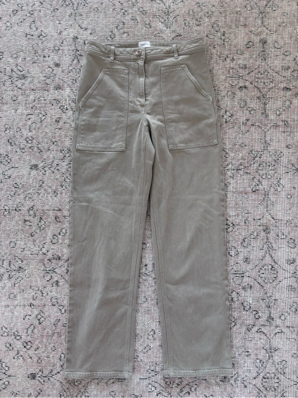 Wilfred free Aritzia modern utility pants khaki beige 8
